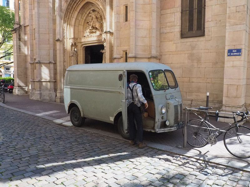 An old Peugeot panel truck